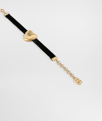 Dolce & Gabbana Velvet Bracelet With Dg Logo Heart - Woman Multi-colored Metal Onesize