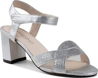 Touch Ups Cam Womens Sandals Silver : 7.5 W, Synthetic