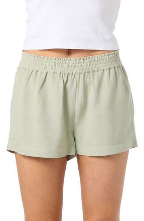 O'Neill Sanders Smocked Waist Shorts in Desert Sage at Nordstrom, Size Xx-Large