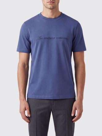 Brunello Cucinelli Slogan-Print Cotton T-Shirt with Embroidered Logo