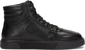 Kazar Ge&iuml;soleerde herensneakers in zwarte kleur - Heren - Sneakers - Zwart - 41 EU - Leer - Schoenen