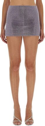 Self Portrait Metal Mesh Skirt