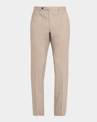 Incotex Men & apos;s Slim-Fit Tropical Wool Trousers