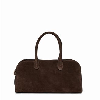 Aquatalia womens Vista Satchel, Espresso Suede, M