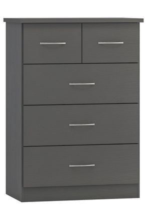 Seconique Nevada 3+2 Drawer Chest in Dark Grey