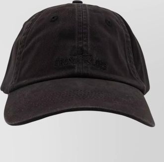 Stone Island cotton hat curved brim visor design