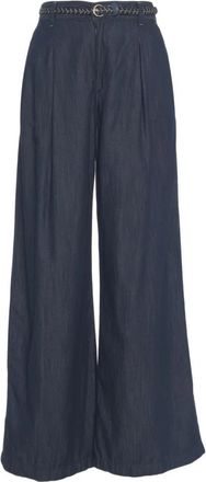 Liu Jo Wijde Denim Broek Blauw - Dames - Wijde Broeken - Blauw - W28 - Denim - Broeken