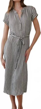 Bella Dahl Maxi Shirt Dress In Brown/ivory
