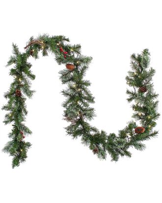 National Tree Company 9Ft Glistening Pine Garland With Clear Lights