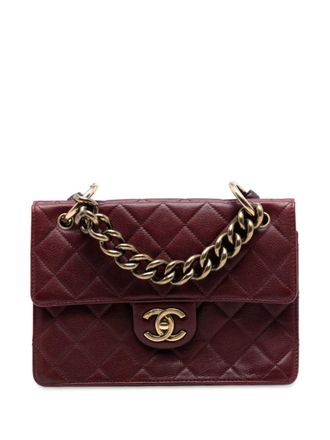 Chanel 2013-2014 Paris Edinburgh Quilted Caviar Retro Class Flap satchel - Rood