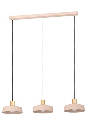 Eglo Eglo Valdiola Sandy Pink 3-Light Pendant in Beige