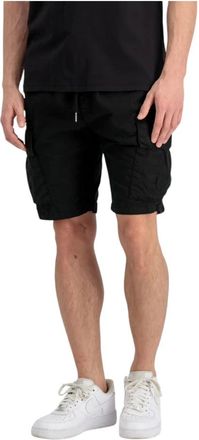 Alpha Industries Alpha Industries, Casual Shorts, male, Black, Size: 2XL Ripstop Jogger Short