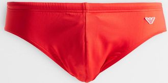 Emporio Armani Bodywear - Slip da bagno rossi con logo-Rosso