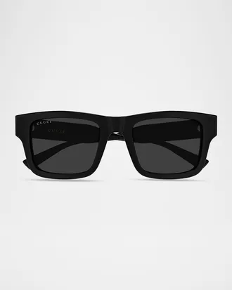 Gucci Men & apos;s GG2072SA-001 Acetate Rectangle Sunglasses