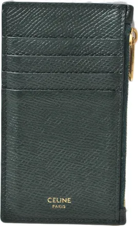 Celine Green Leather Coin Purse/Coin Case (Pre-Owned)
