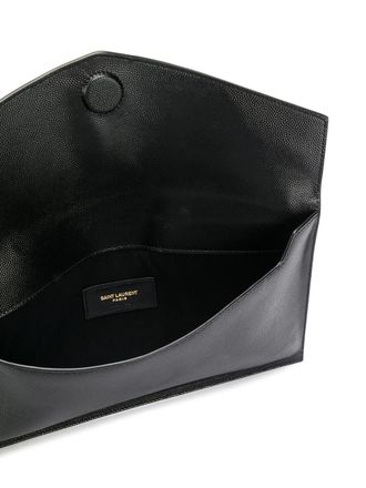 Saint Laurent Pouch media con monogramma - Nero
