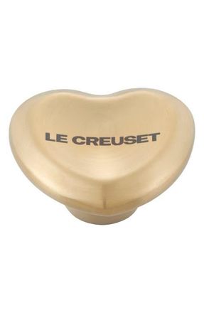 LE CREUSET Figural Heart Knob in Light Gold at Nordstrom
