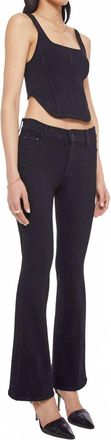 Mother Weekender Flared Leg Jeans In Nighty Night