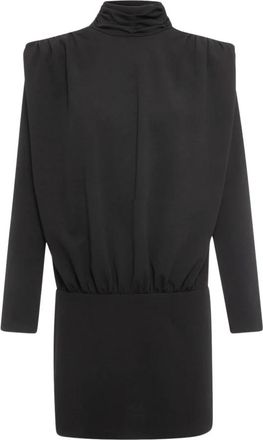 Fracomina Mini Jurk - Dames - Korte kleedjes - Zwart - XS - Polyester - Kleedjes