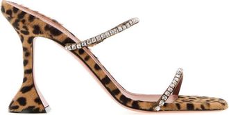 Amina Muaddi Multicolor Printed Heels