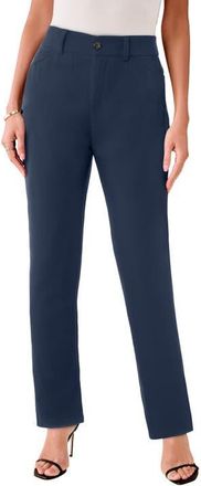 Roaman's Bi-Stretch Straight Leg Pants in Navy at Nordstrom, Size 18