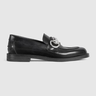 Gucci Womens Boulevard Loafer, Black, Leather