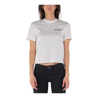 Palm Angels T-Shirts, female, White, L, T-shirt Classic Logo