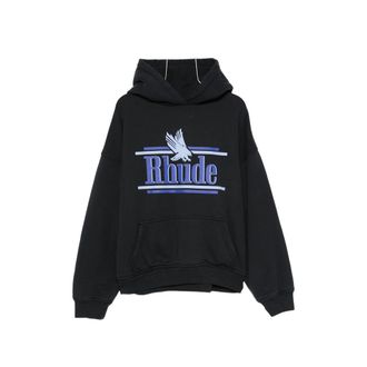 Rhude Logo-print Pouch-pocket Hoodie