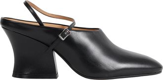 Jil Sander Leather Block Heel Mules