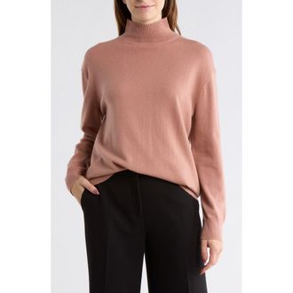 Vince Weekend Wool & Cashmere Turtleneck Sweater in Blush Cream at Nordstrom Rack, Size X-Small