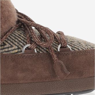 Moon Boot Womens Mules With Tubular Laces And Padded Collar Brown Polyamide