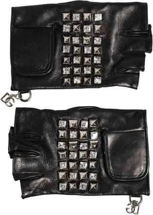 Dolce & Gabbana Korte Handschoenen - Heren - Handschoenen - Zwart - ONE Size - Leer - Accessoires