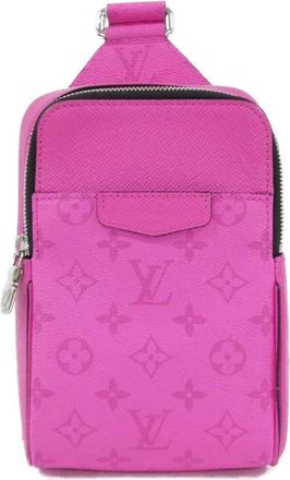 Louis Vuitton Fuchsia Coated Canvas Leather Shoulder Bag Sling Bag (Pre-Owned)