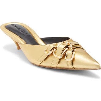 Marc Jacobs The Emma Kitten Heel Mule in Shiny Gold at Nordstrom Rack, Size 10Us / 40Eu