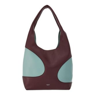 Ferragamo Cut-Out Detailing Hobo Bag in Dark Barolo
