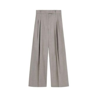 By Malene Birger Dames, Broeken, Grijs, Maat: L Leer