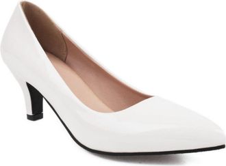 Generic Womens Pointed-Toe Court Shoes Stiletto Heel Wedding Party Pumps Spring Autumn Work & Daily Heels 6CM,White,7.5 UK