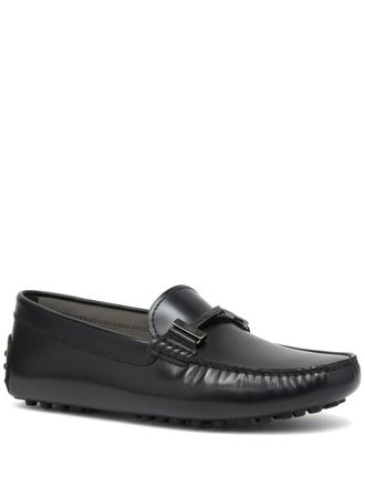 Tod's metal-detail loafers - men - Calf Leather/Calf Leather/Calf Leather/Rubber - 6 - Black