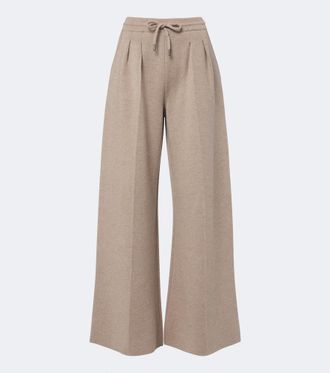 Max Mara Pantaloni a gamba larga in lana e cashmere
