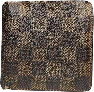 Louis Vuitton Pre-owned Card Holder Wallet - Dames - Vintage Accessoires - Bruin - ONE Size - Leer - Vintage