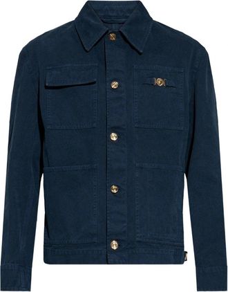 Versace DENIM CANVAS BIGGIE JACKET Size: 50, colour: BLUE