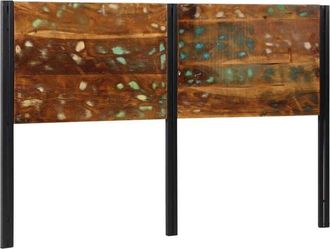 vidaXL Headboard 160 cm Solid Wood Reclaimed and Iron Vidaxl