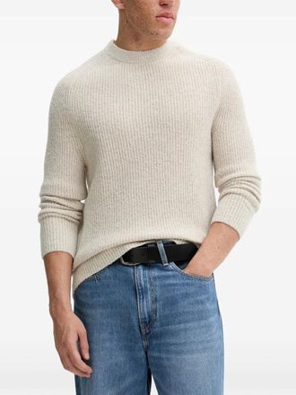 Marc O'Polo Ribgebreide trui - Wit