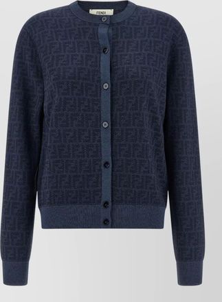 Fendi embroidered wool cardigan