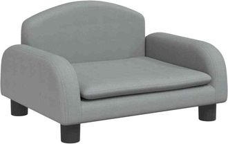 vidaXL Divano per Bambini Grigio Chiaro 50x40x30 cm in Tessuto - Vidaxl