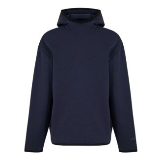 HUGO BOSS Herenhoodie met logo en nauwsluitende pasvorm (Donkerblauw)