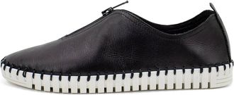 Eric Michael Womens Marlo Slip On Loafer Shoes In Black Lea
