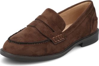 Journee Collection Journee Womens Brooks Wide-Width Penny Loafer, Chocolate, 9 UK Wide