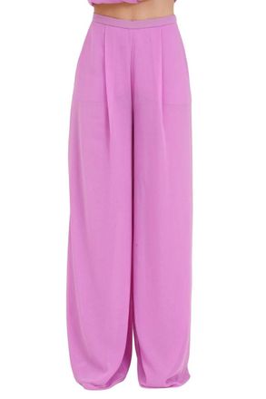 Simona Corsellini Wide-Leg Trousers with Pleated Front