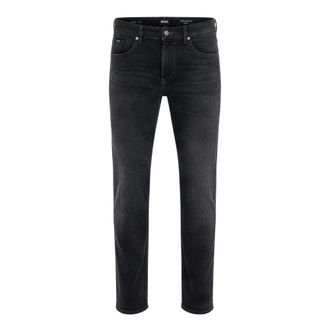 HUGO BOSS Jeans, Heren, Zwart, W32, Katoen, Slim-fit Jeans